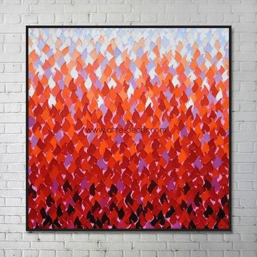 Abstract Flame Palette Knife Canvas Art