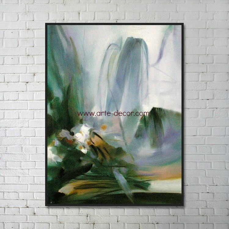 Rocky Abstract in the Mist Canvas Art Painting