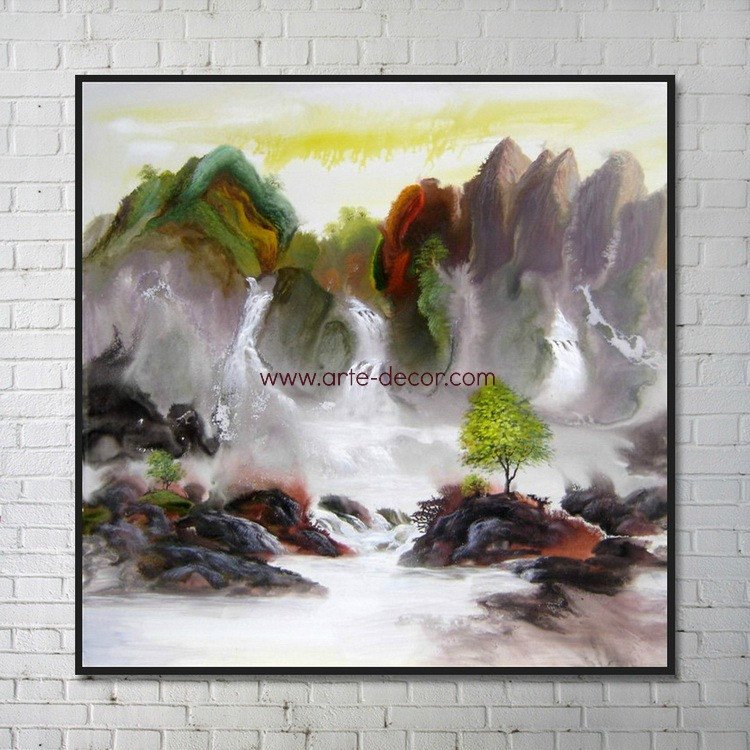 The Raging Waters Canvas Art Painting