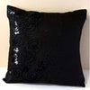 Rosebud Sequins and Ribbon Cushion Covers - Arte Decor
