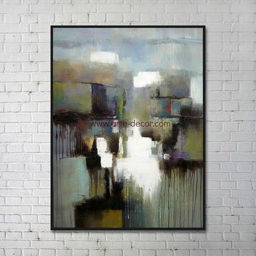 Misty Abstract Forms Canvas Wall Painting