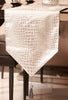 Gold and Bronze Textured Table Runner with Tassel Detail - Arte Decor